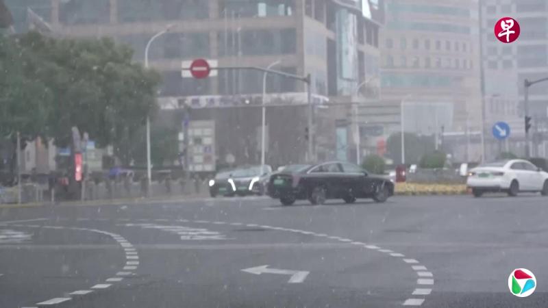 寒潮给上海带来罕见降雪